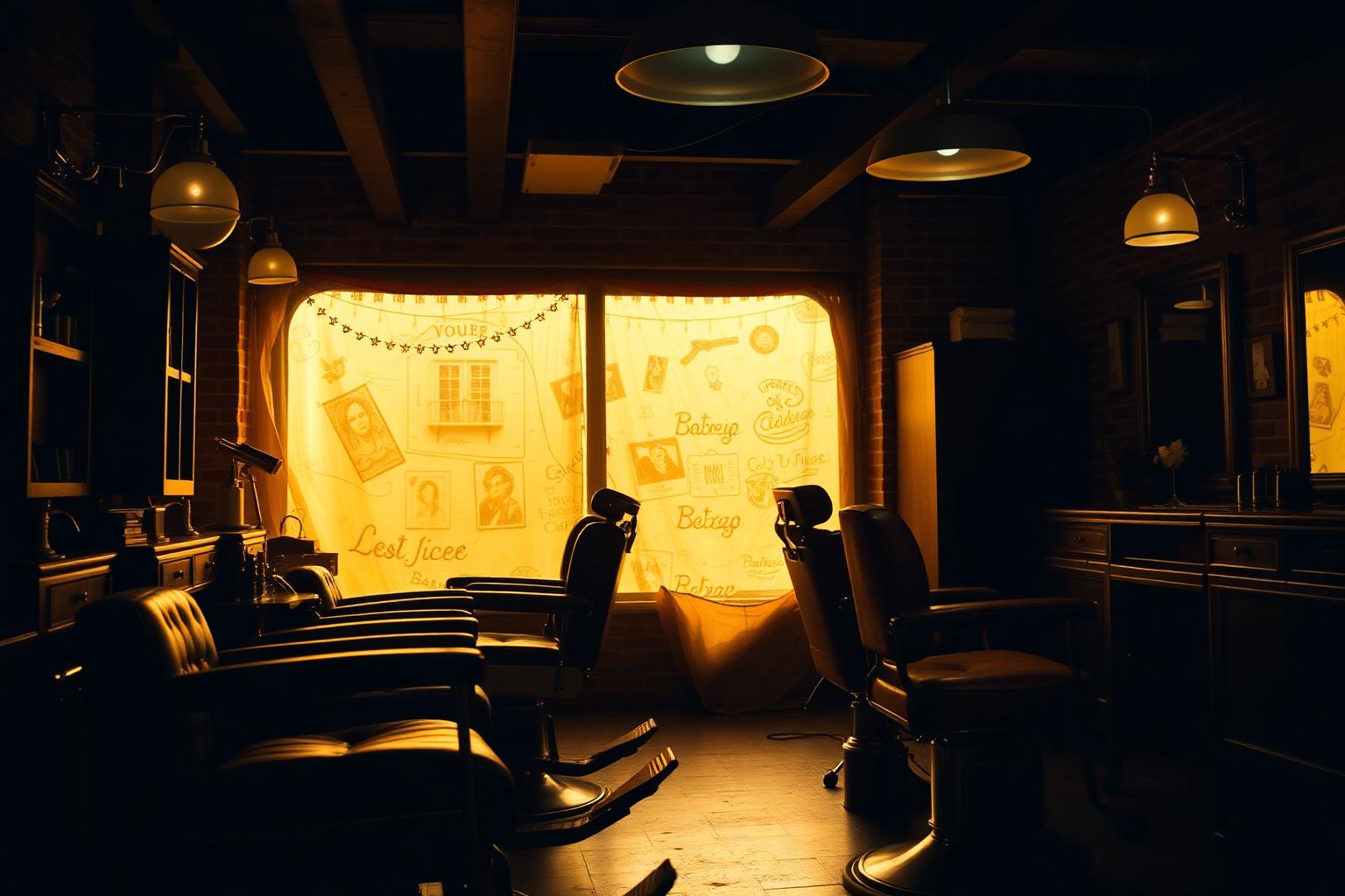 Vintage barbershop interior